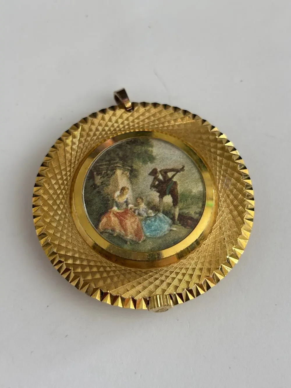 Vintage Endura Swiss Pendant Watch Gold Tone NOT Tested